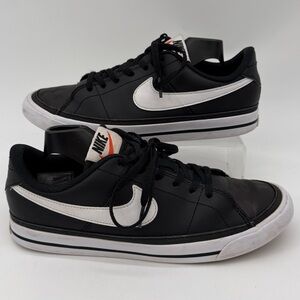 Nike Boys Court Legacy DA5380-002 Black Casual Leather Shoes Sneakers Size 6Y